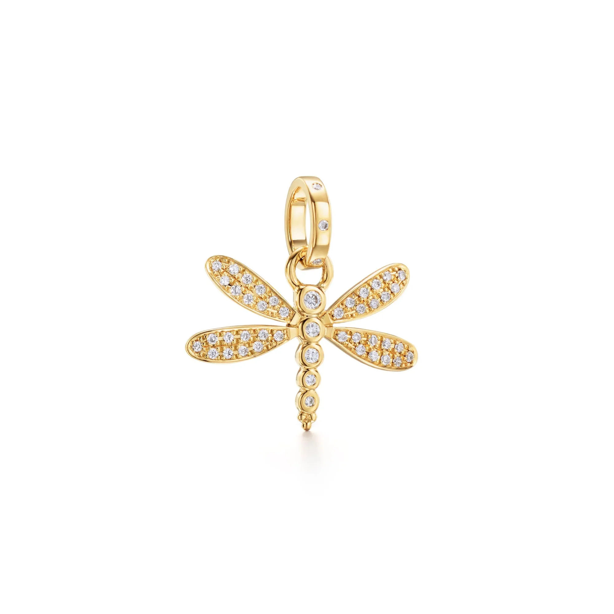 18K Diamond Dragonfly Pendant