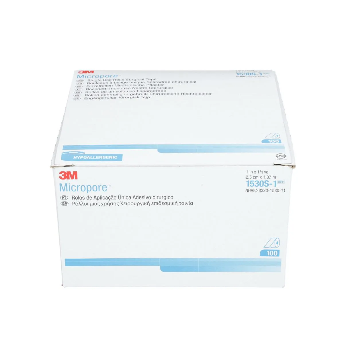 3M Micropore 1530S-1 Surgical Tape Case of 500