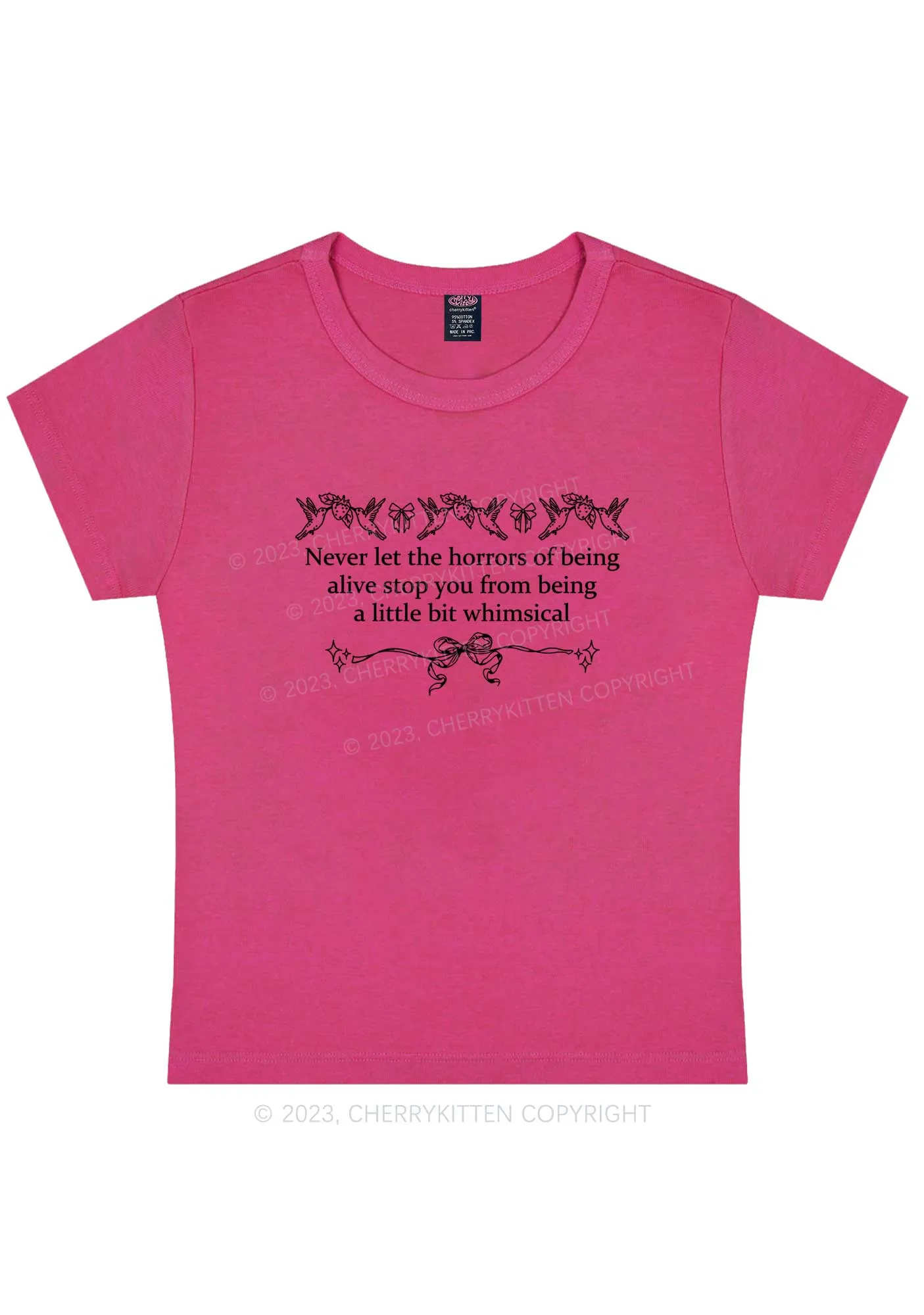 A Little Bit Whimsical Y2K Baby Tee Cherrykitten