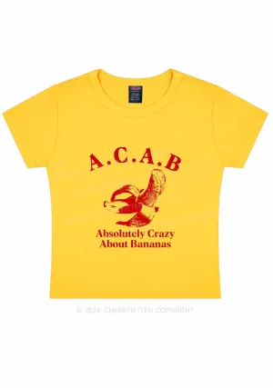 Absolutely Crazy Bananas Y2K Baby Tee Cherrykitten