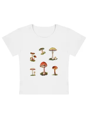 Amanita Muscaria Y2K Baby Tee