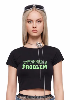 Attitude Problem Y2K Baby Tee Cherrykitten