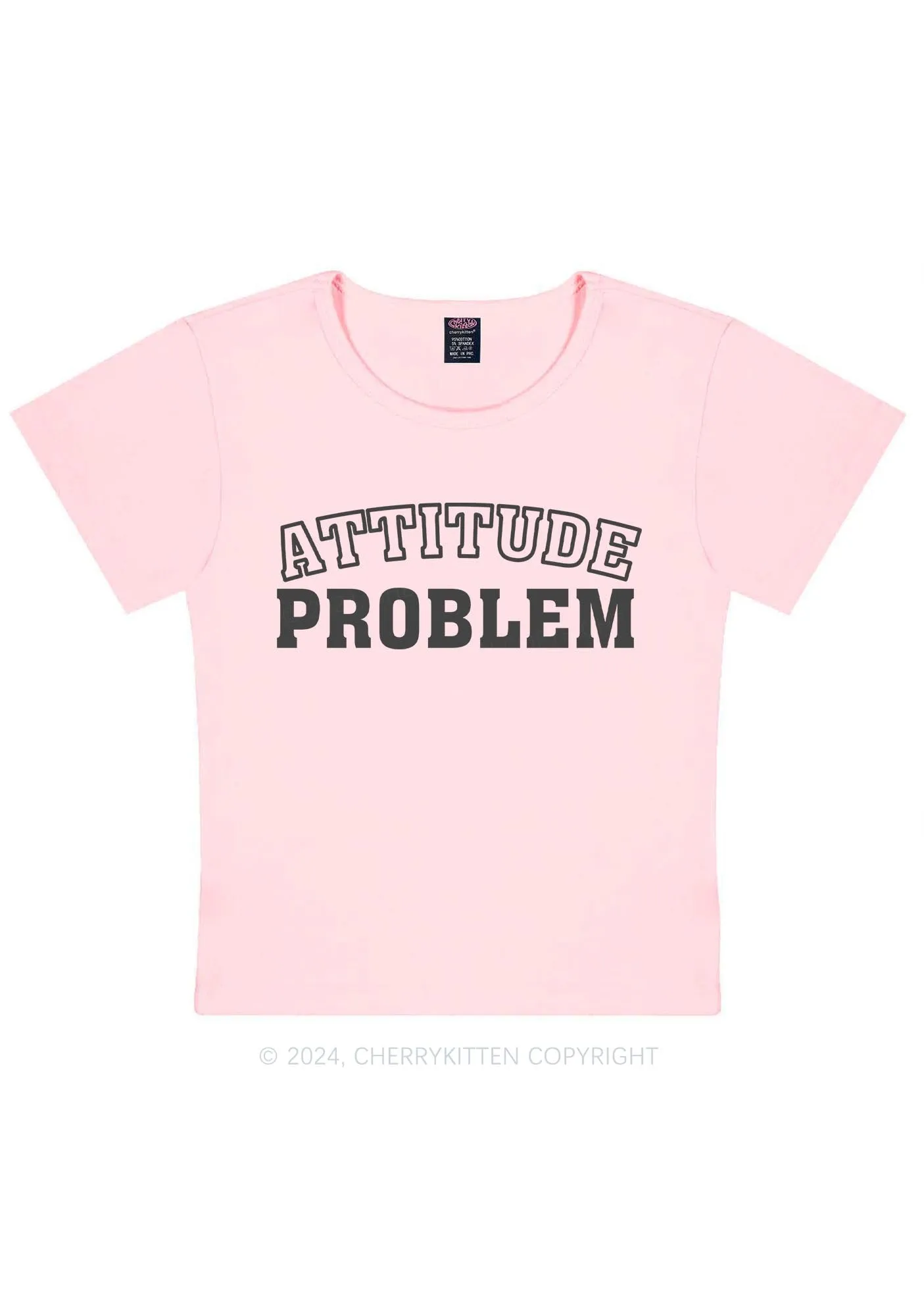 Attitude Problem Y2K Baby Tee Cherrykitten