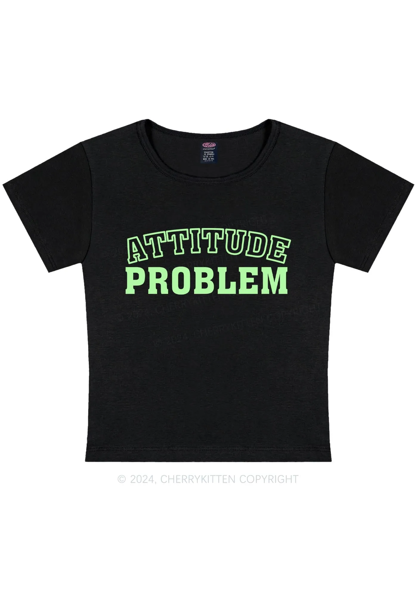 Attitude Problem Y2K Baby Tee Cherrykitten