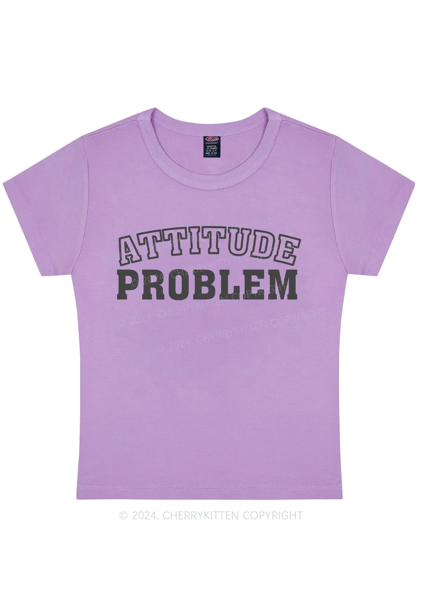 Attitude Problem Y2K Baby Tee Cherrykitten