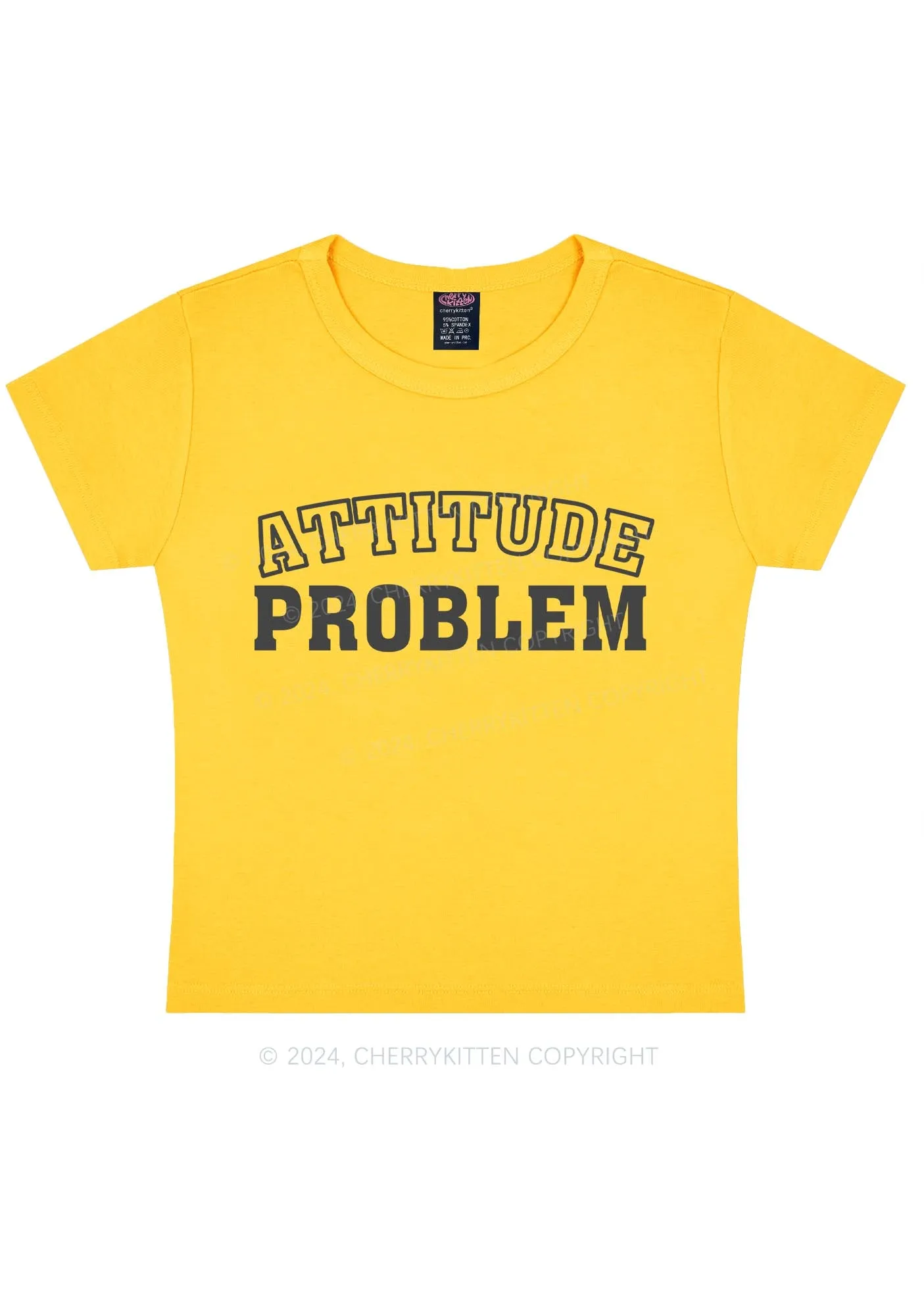 Attitude Problem Y2K Baby Tee Cherrykitten