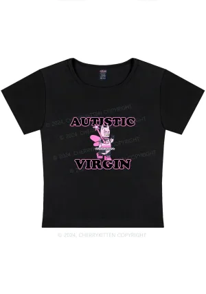 Autistic Virgin Y2K Baby Tee Cherrykitten