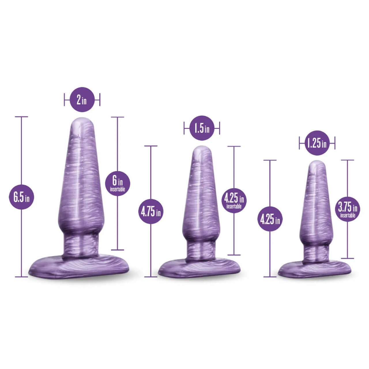 B Yours Anal Trainer Kit Purple Swirl