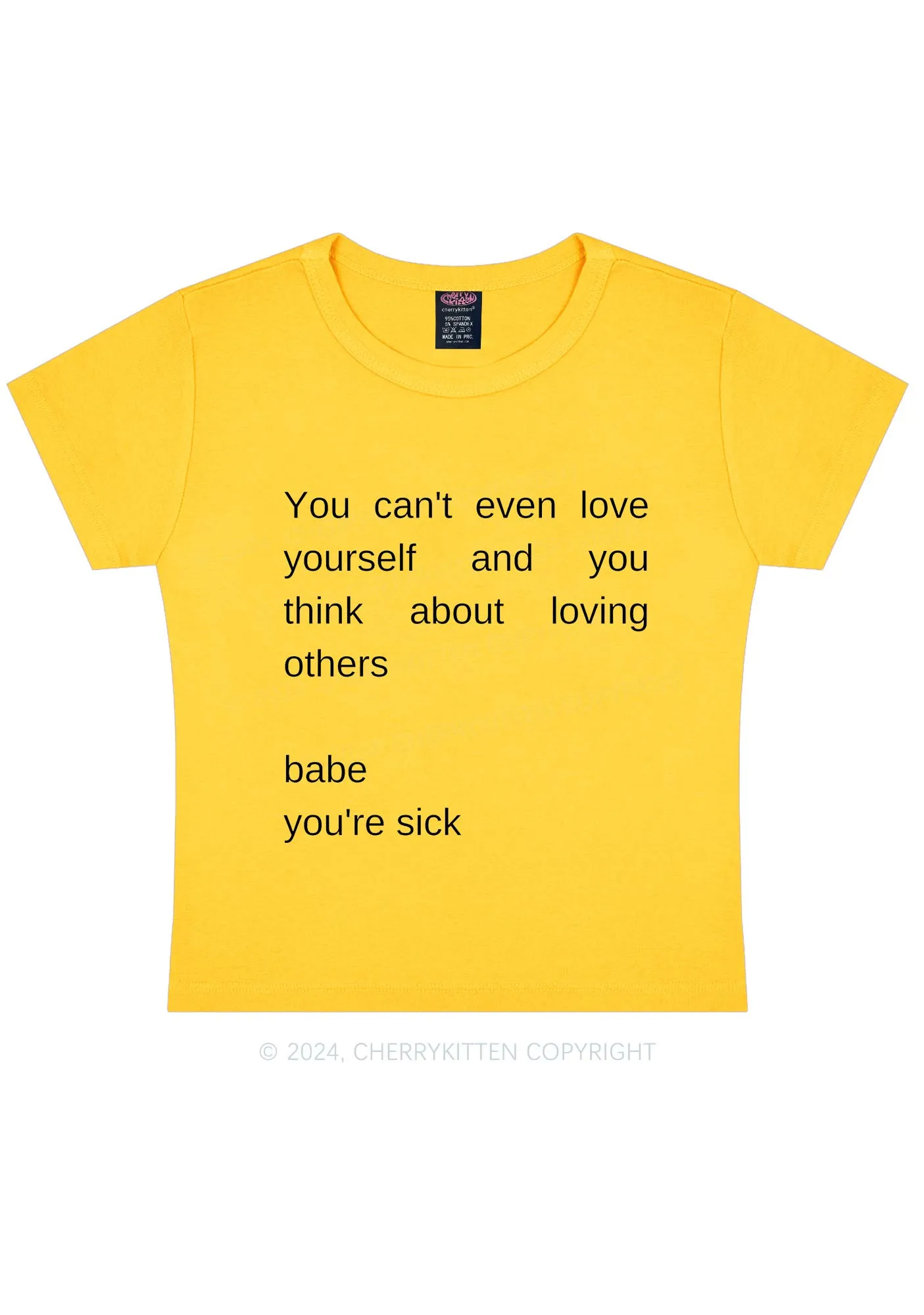 Babe You Are Sick Y2K Baby Tee Cherrykitten