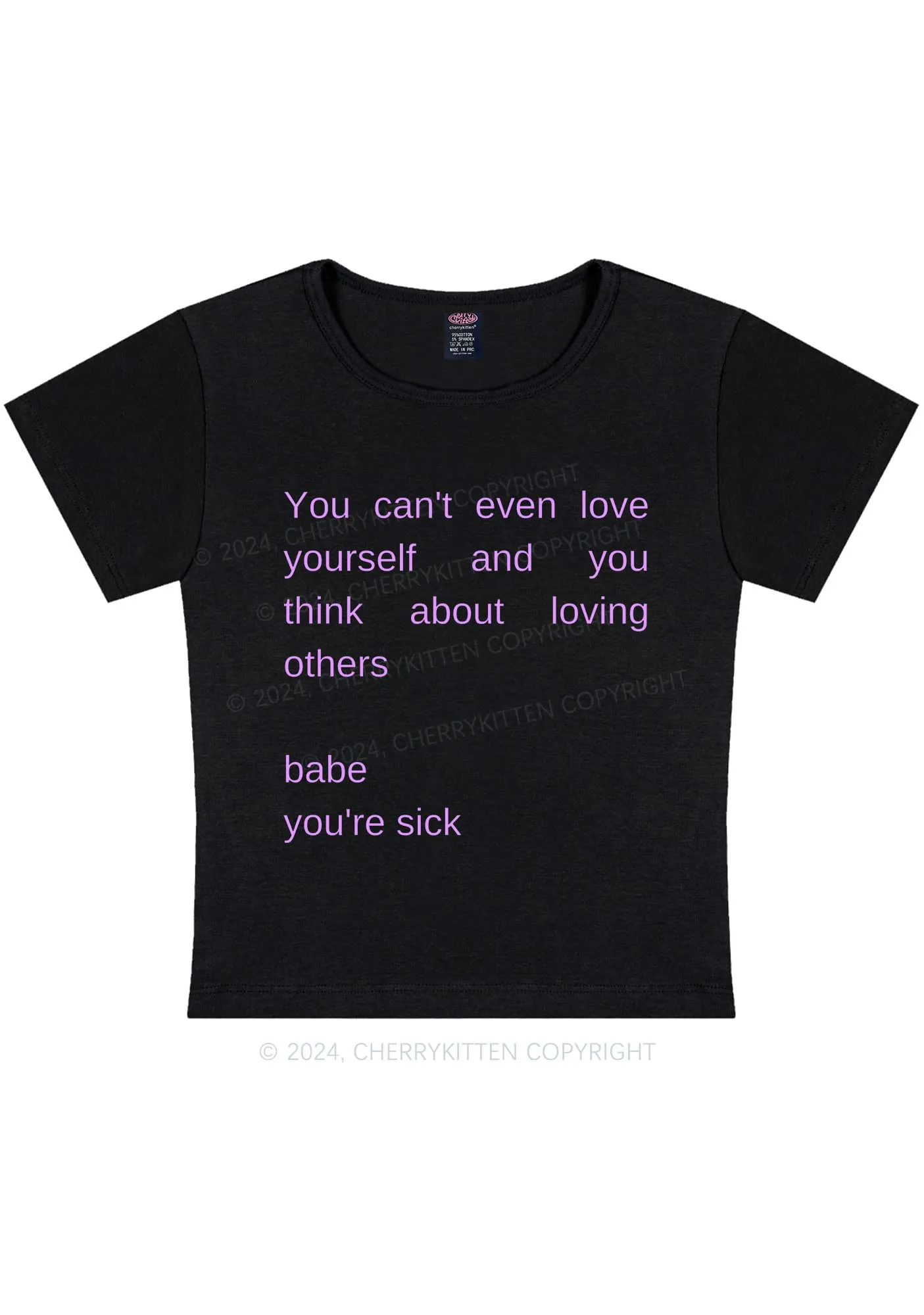 Babe You Are Sick Y2K Baby Tee Cherrykitten