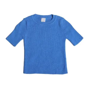 BABY SHORT SLEEVE RIBBED CREW NECK