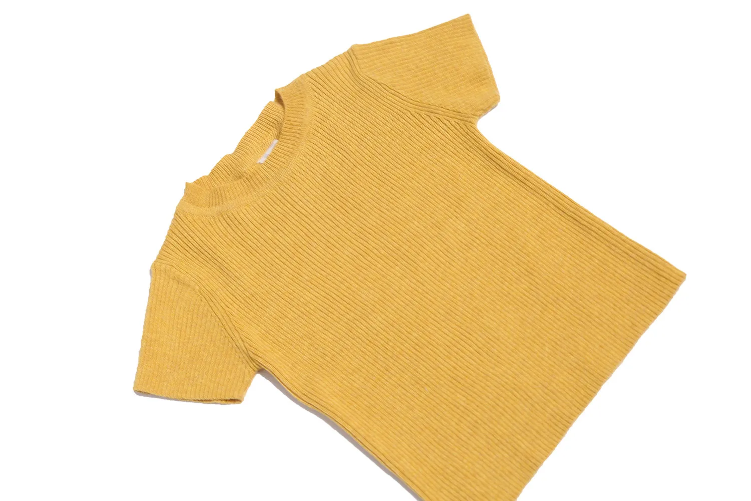 BABY SHORT SLEEVE RIBBED CREW NECK