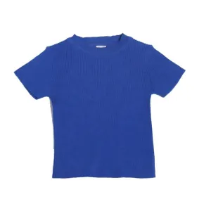 BABY SHORT SLEEVE RIBBED CREW NECK