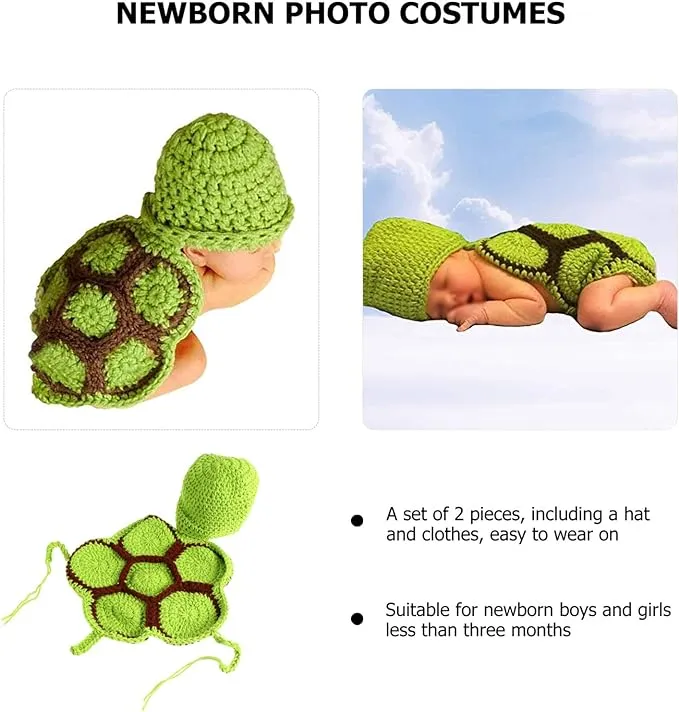 Babymoon Turtle Newborn Photography Prop Outfit Costume