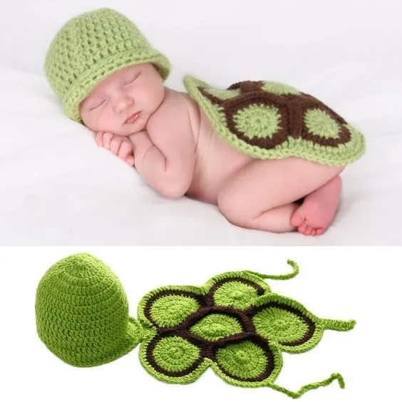 Babymoon Turtle Newborn Photography Prop Outfit Costume