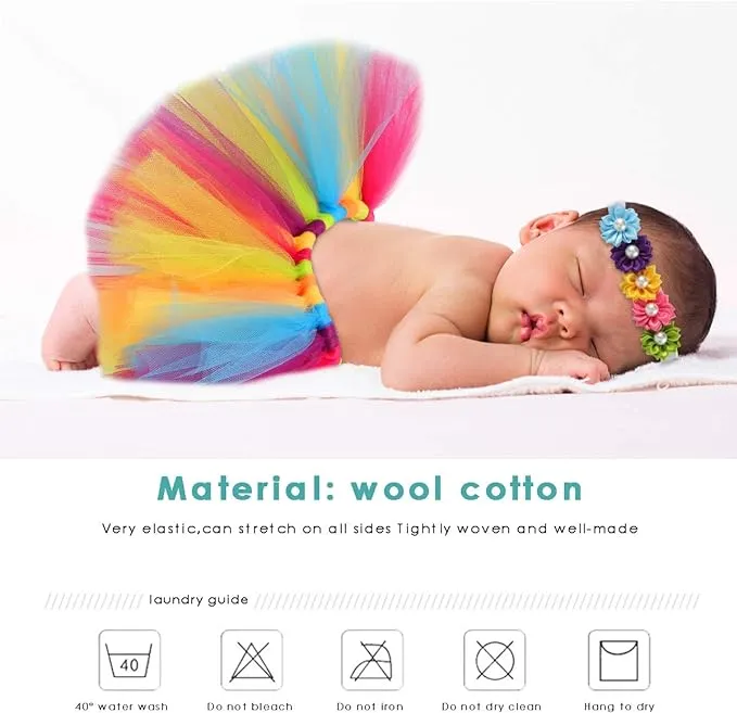 Babymoon Tutu Skirt Newborn Photography Outfit Costume - Multi