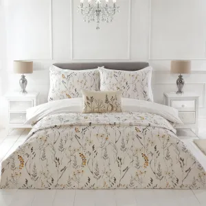 Becky Natural Floral 200TC 100% Cotton Duvet Set