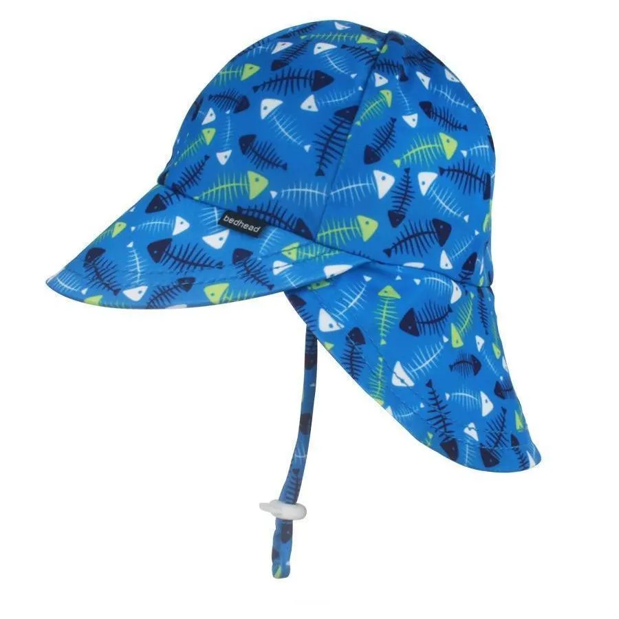 Bedhead Boys Legionnaire UPF50  Swim Hat 'Fish Bones' Print