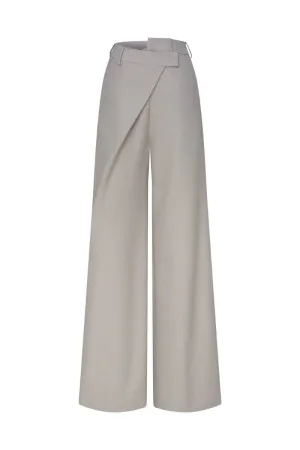 BEIGE LOP SIDED PANTS