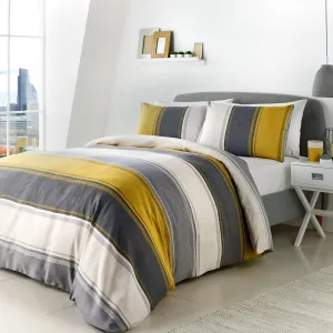 Betley Stripe Ochre Duvet Set