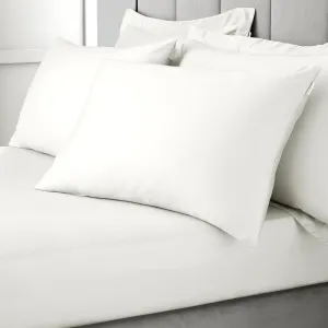 Bianca Cream 400TC Cotton Sateen Housewife Pillowcase Pair