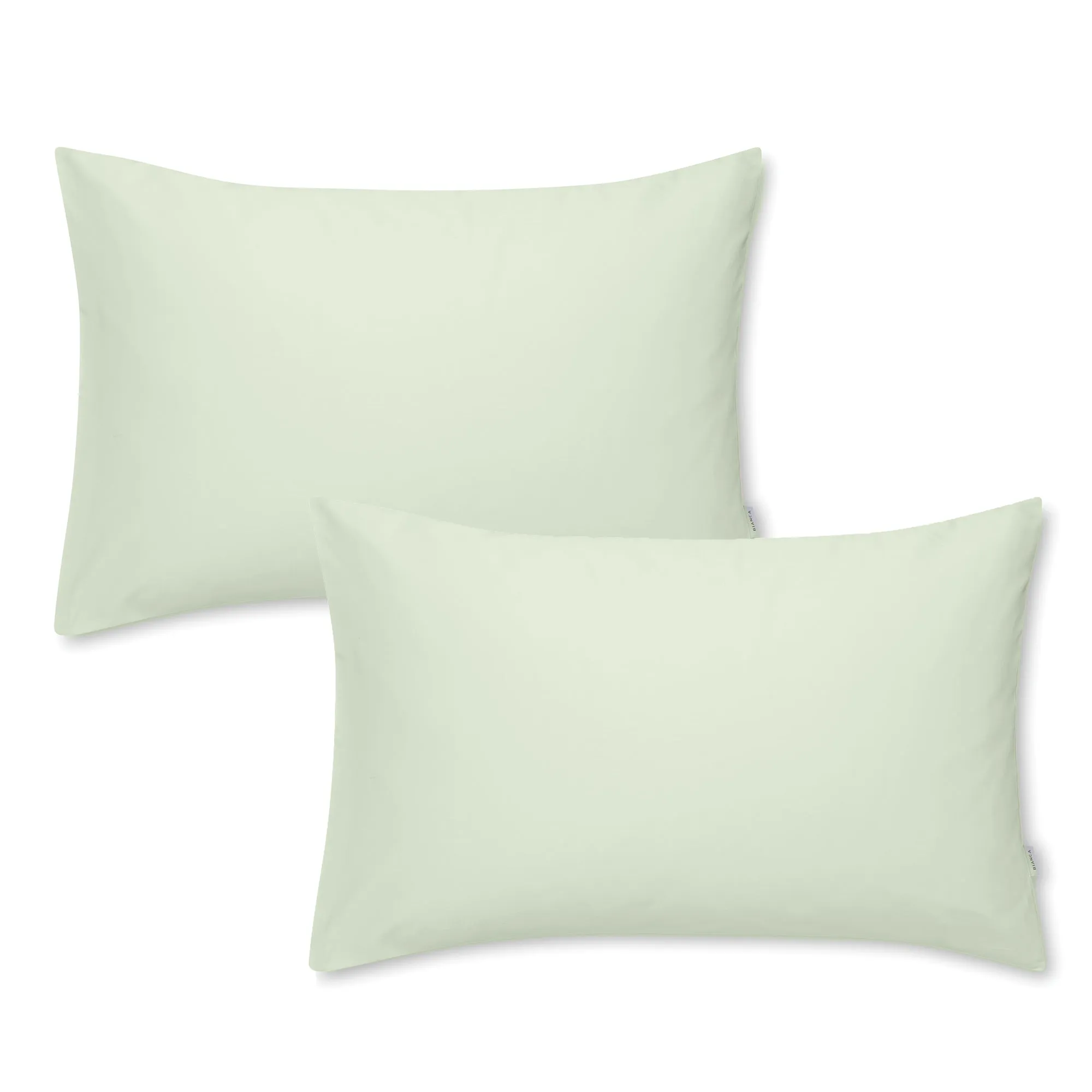 Bianca Green 400TC 100% Cotton Sateen Houswife Pillowcase Pair