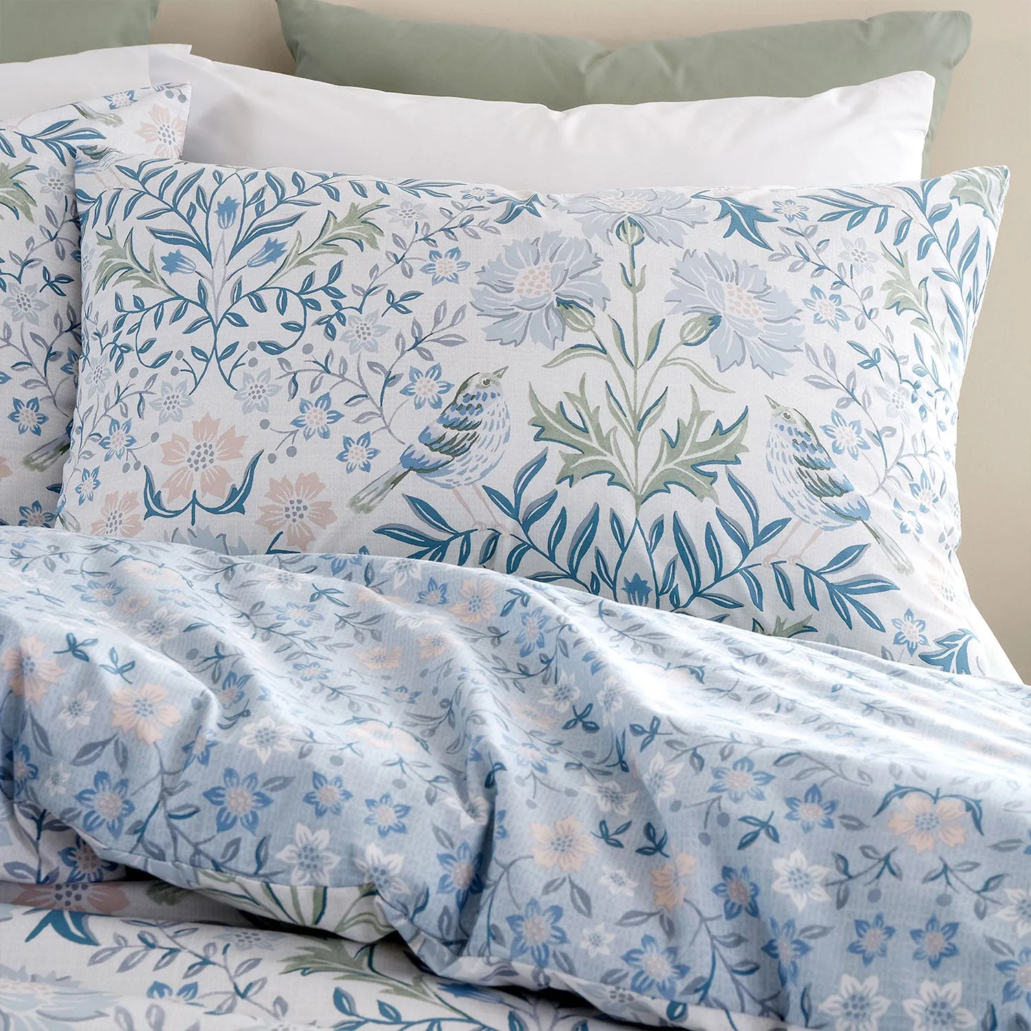 Bianca Hedgerow Hopper Blue 200TC Cotton Duvet Set