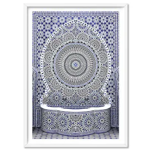 Blue Fountain Casablanca - Art Print