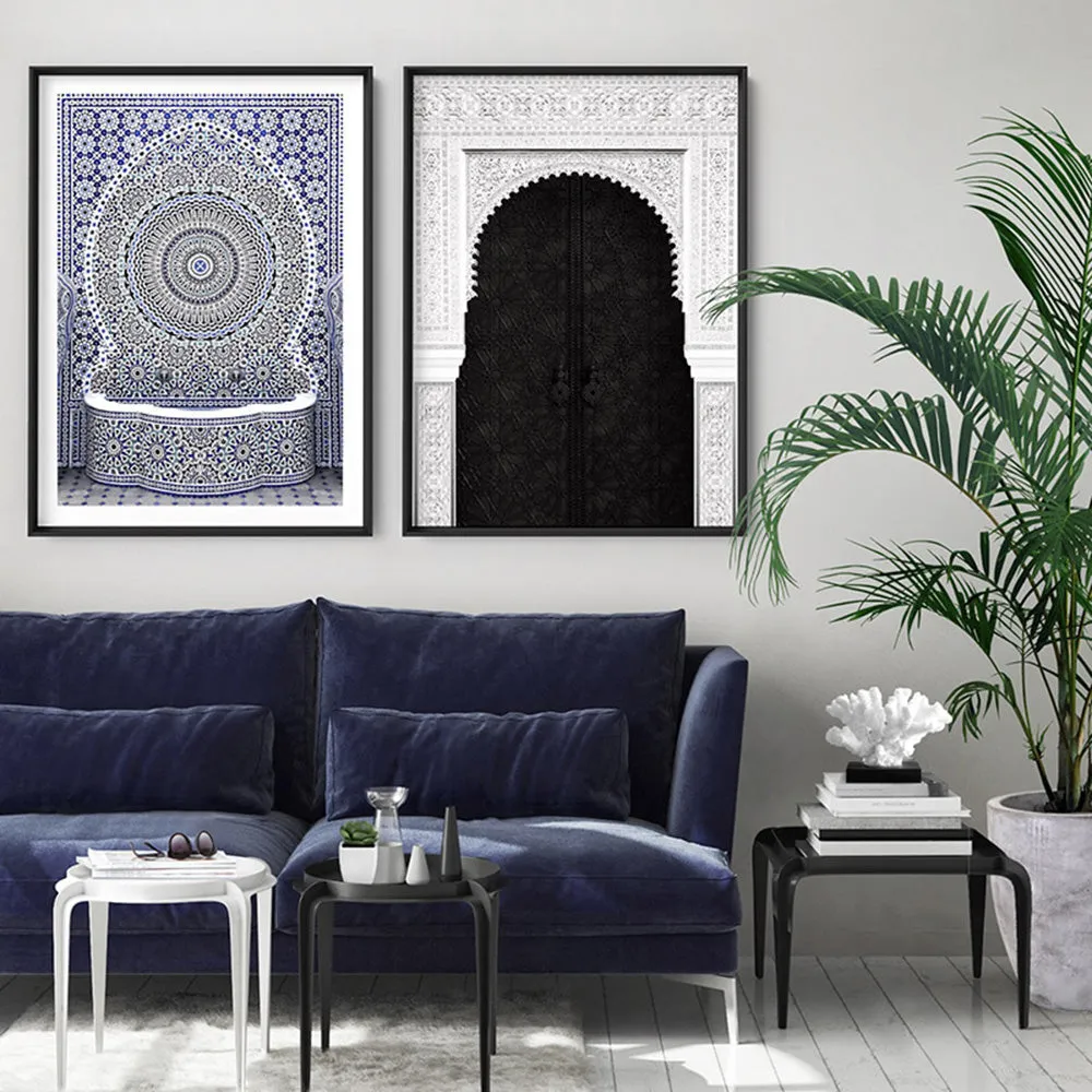 Blue Fountain Casablanca - Art Print