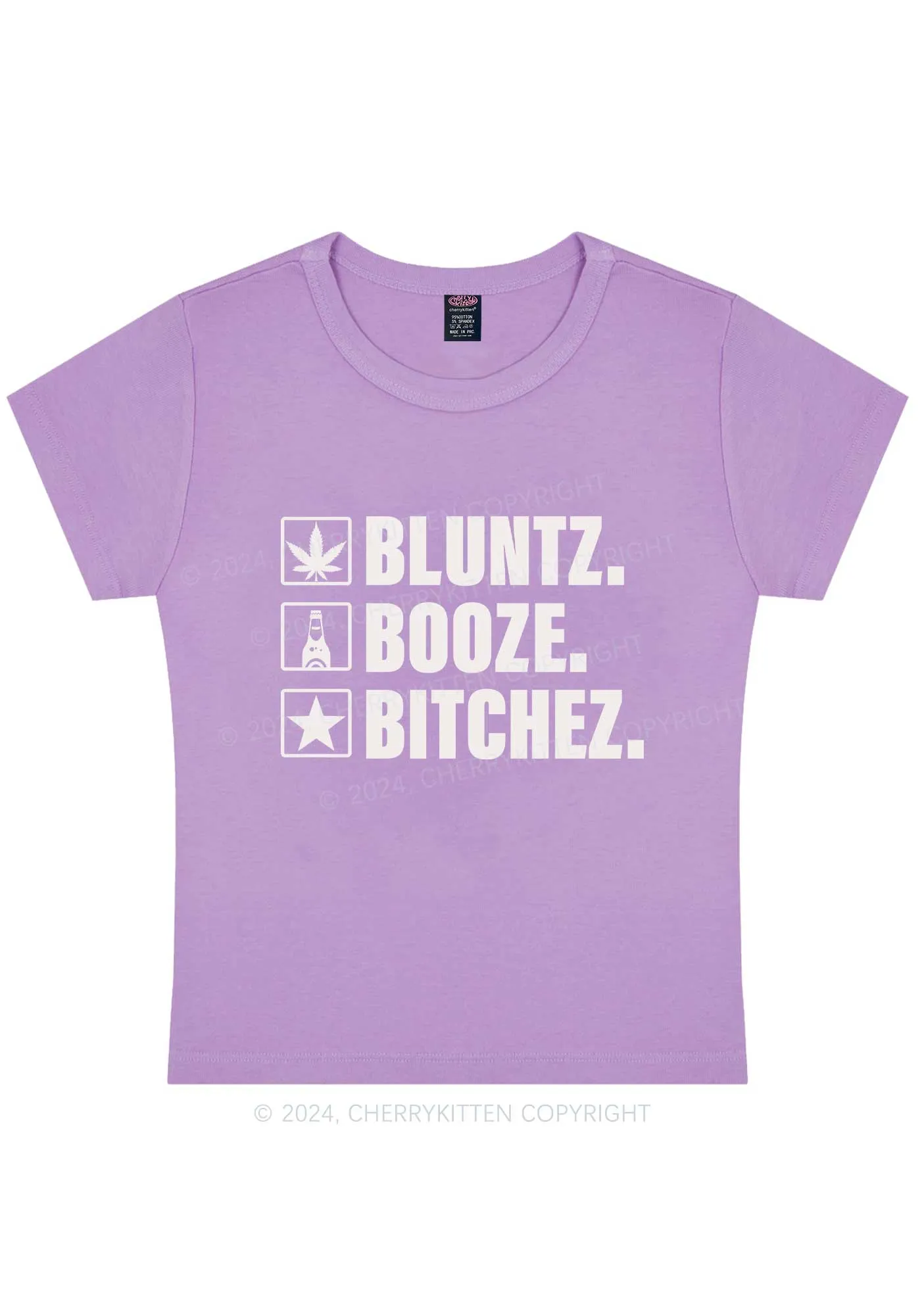 Bluntz Bxxch Y2K Baby Tee Cherrykitten