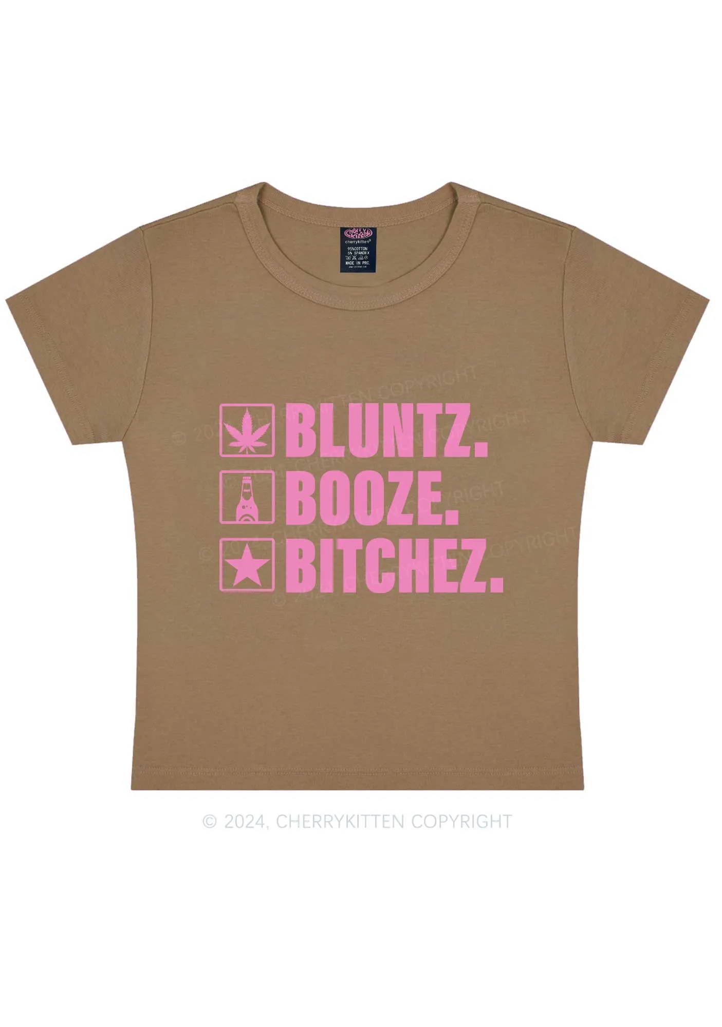 Bluntz Bxxch Y2K Baby Tee Cherrykitten