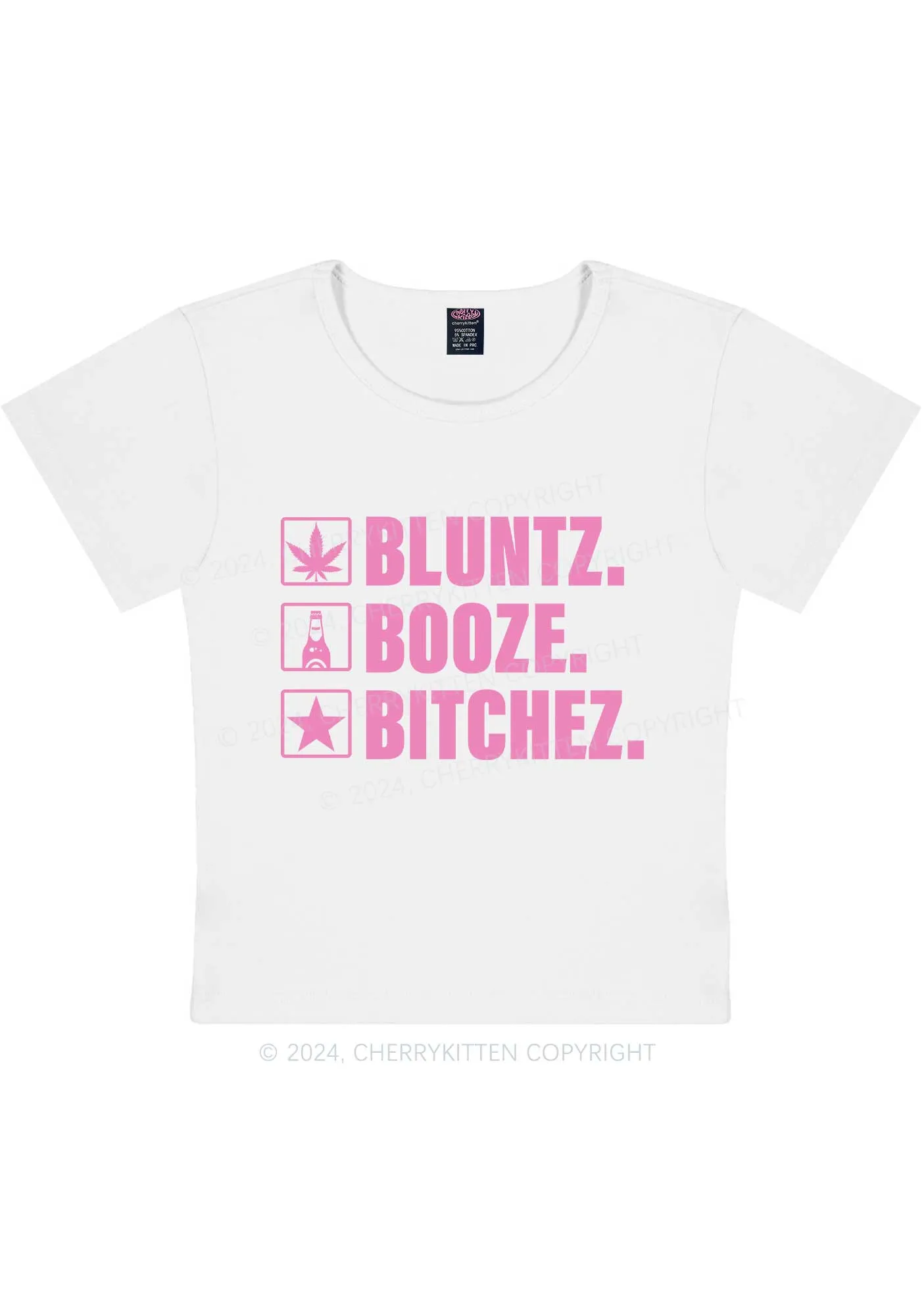 Bluntz Bxxch Y2K Baby Tee Cherrykitten