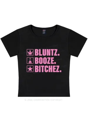 Bluntz Bxxch Y2K Baby Tee Cherrykitten