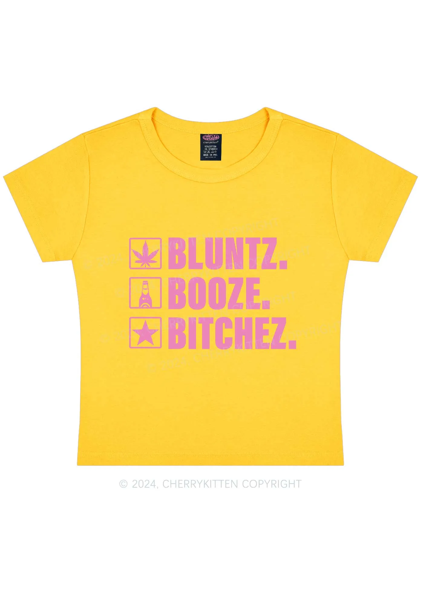 Bluntz Bxxch Y2K Baby Tee Cherrykitten