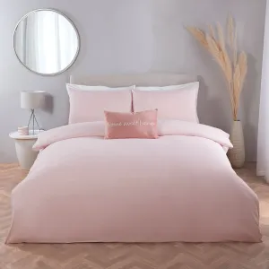 Blush Pink Super Soft Easycare Duvet Set