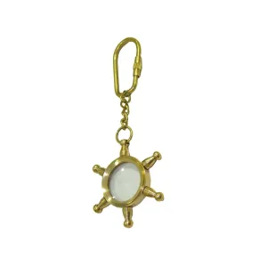 Boat Wheel Magnifying Glass Key Chain