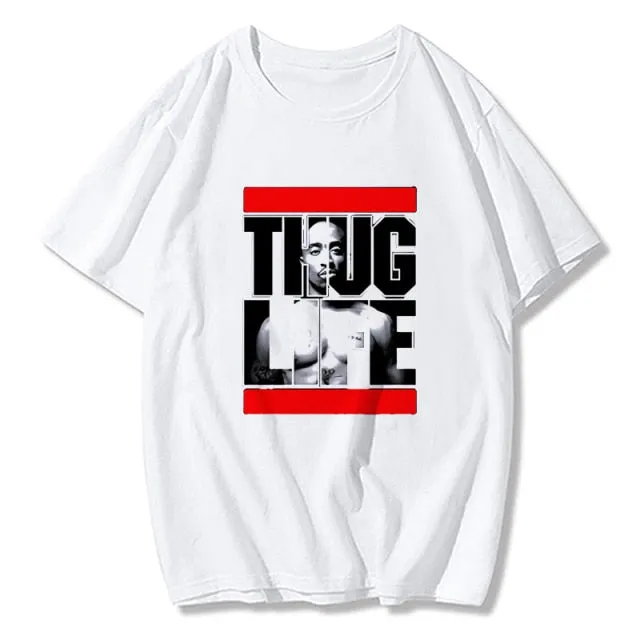 Breathable Thug Life Graphic Shirt