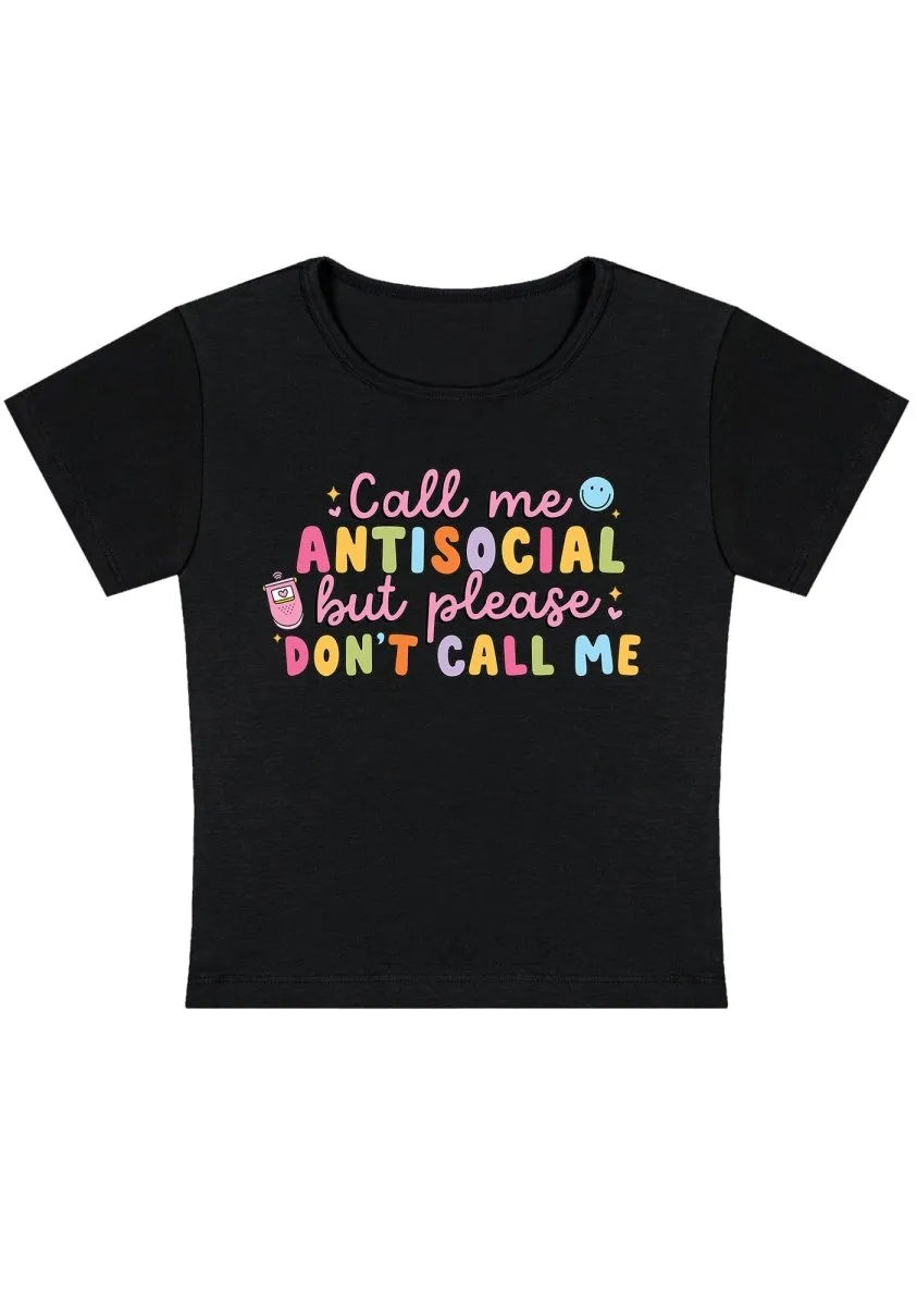 Call Me Anti-Social Y2K Baby Tee