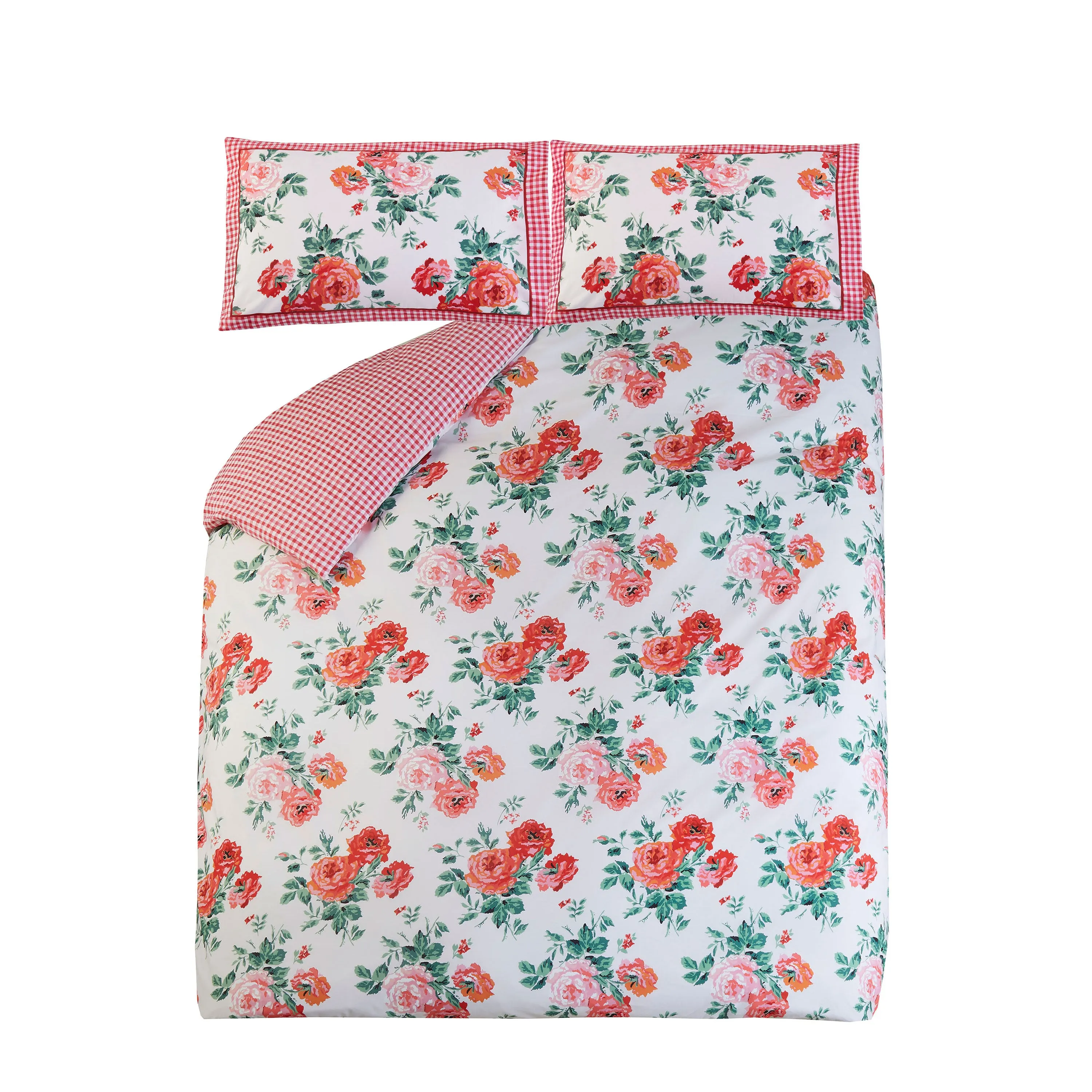 Cath Kidston Archive Rose Red 100% Cotton Duvet Set