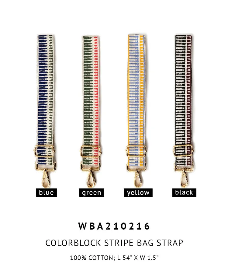 Colorblock  Stripe Bag Strap