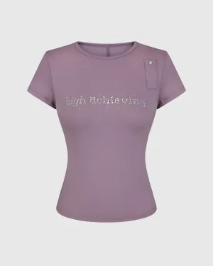 DUSTY PINK HIGH ACHIEVING BABY TEE