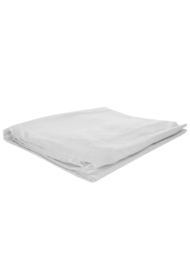 Earth Series Fitted and Flat Bed Sheet King 90 x 108" with 2piece Pillow Case - Plain White