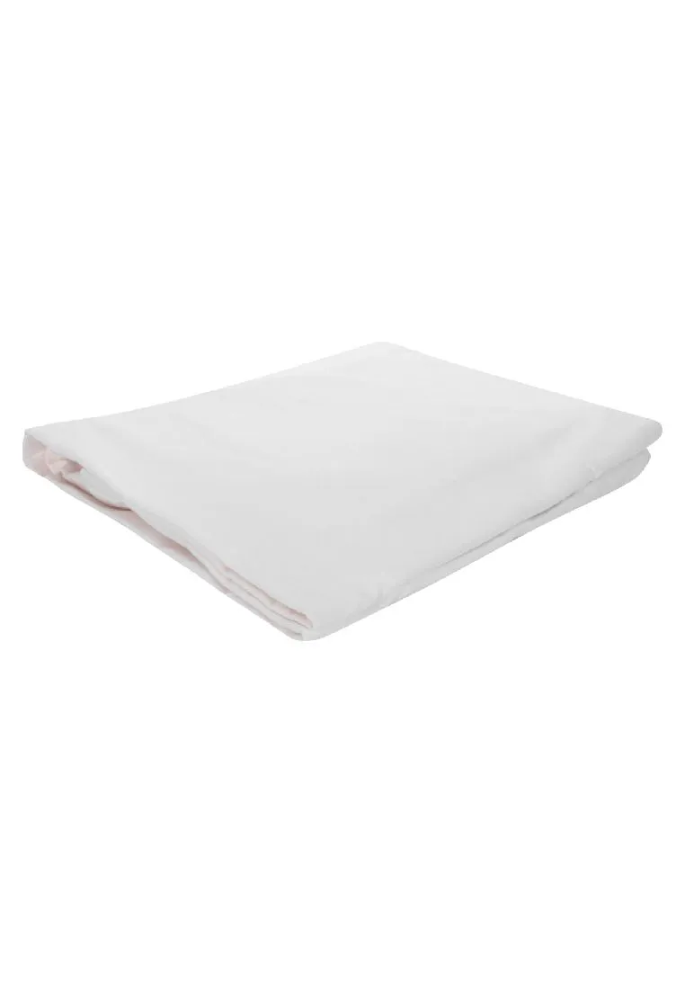 Earth Series Fitted Bed Sheet Full 54 x 78" with 2piece Pillow Case - Plain White