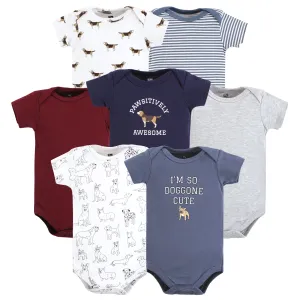 Hudson Baby Cotton Bodysuits, Boy Dogs