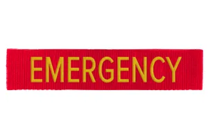 ID Panel | EMERGENCY | (Gold on Red)