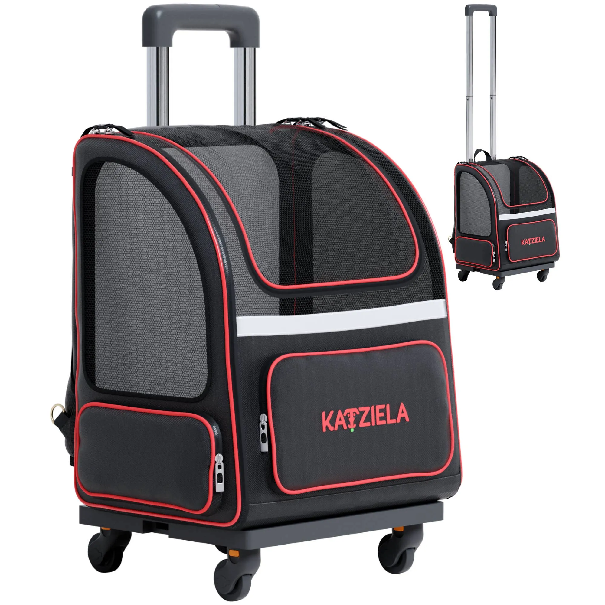 Katziela Hybrid Adventurer Backpack With Wheels Pet Carrier