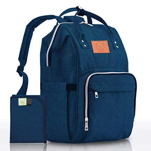 KeaBabies Original Diaper Bag Backpack (Navy Blue)