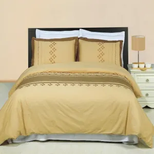 Lakewood Embroidered 100% Cotton 3-Piece Duvet Cover Sets