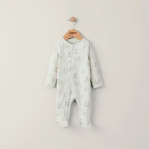 Mamas and Papas Teddy Bear Onesie with Zip