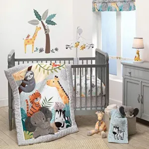 Mighty Jungle 3Piece Crib Bedding Set